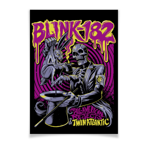 Заказать плакат в Москве. Плакат A3(29.7x42) Blink-182 Band от Leichenwagen - готовые дизайны и нанесение принтов.