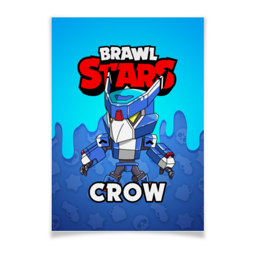 Заказать плакат в Москве. Плакат A3(29.7x42) BRAWL STARS CROW от geekbox - готовые дизайны и нанесение принтов.