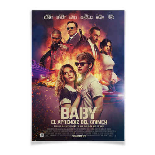 Заказать плакат в Москве. Плакат A3(29.7x42) Малыш на драйве / Baby Driver от kino.printio.ru - готовые дизайны и нанесение принтов.