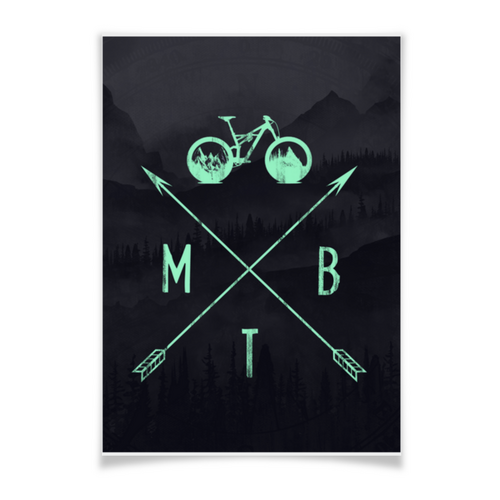 Заказать плакат в Москве. Плакат A3(29.7x42) МТБ (MTB) Байки и Райдеры от oneredfoxstore@gmail.com - готовые дизайны и нанесение принтов.