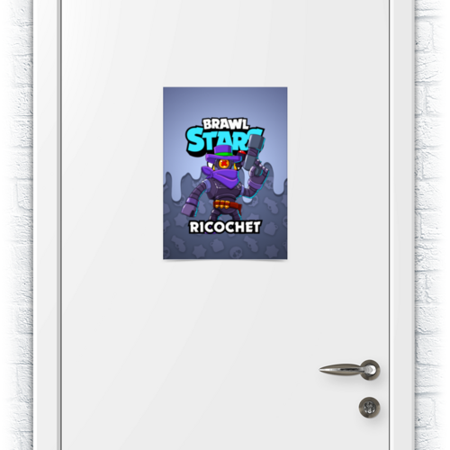 Заказать плакат в Москве. Плакат A3(29.7x42) BRAWL STARS RICOCHET от geekbox - готовые дизайны и нанесение принтов.
