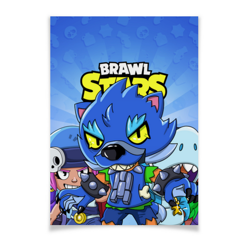 Заказать плакат в Москве. Плакат A3(29.7x42) BRAWL STARS LEON от geekbox - готовые дизайны и нанесение принтов.