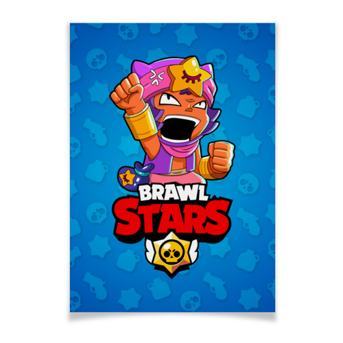 Заказать плакат в Москве. Плакат A3(29.7x42) BRAWL STARS SANDY от geekbox - готовые дизайны и нанесение принтов.