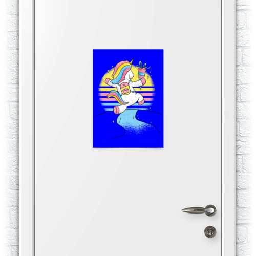 Заказать плакат в Москве. Плакат A3(29.7x42) Happy Unicorn от Павел Павел - готовые дизайны и нанесение принтов.
