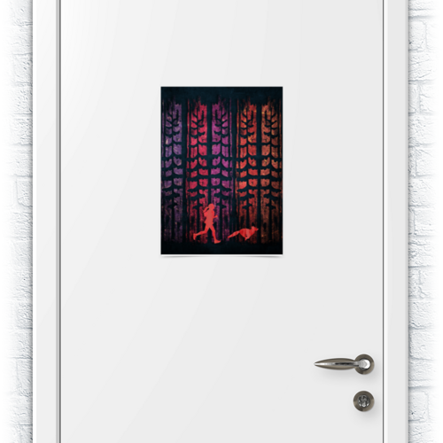 Заказать плакат в Москве. Плакат A3(29.7x42) Бег, горы и лес от oneredfoxstore@gmail.com - готовые дизайны и нанесение принтов.