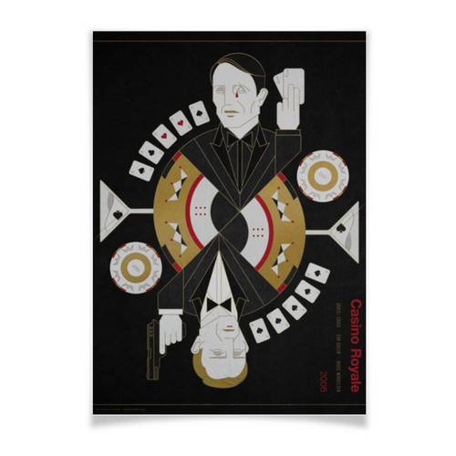 Заказать плакат в Москве. Плакат A3(29.7x42) Казино Рояль / Casino Royale от kino.printio.ru - готовые дизайны и нанесение принтов.