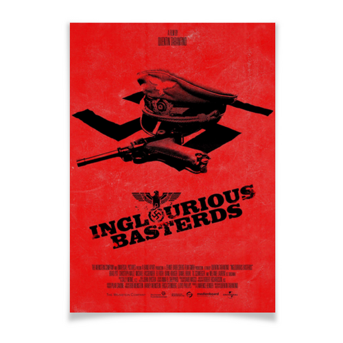 Заказать плакат в Москве. Плакат A3(29.7x42) Бесславные ублюдки / Inglourious Basterds от kino.printio.ru - готовые дизайны и нанесение принтов.
