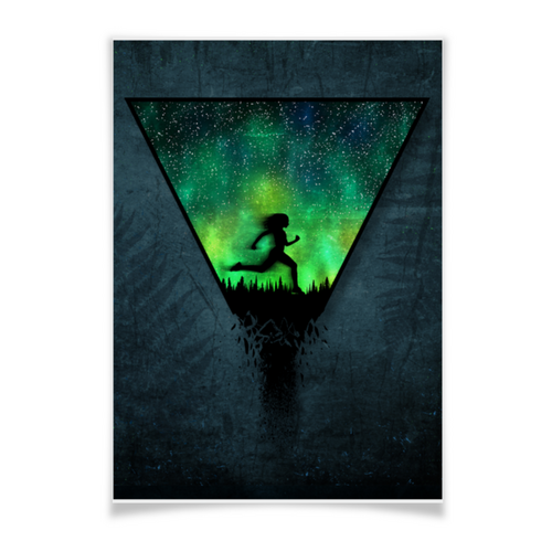 Заказать плакат в Москве. Плакат A3(29.7x42) Бег, горы и лес от oneredfoxstore@gmail.com - готовые дизайны и нанесение принтов.