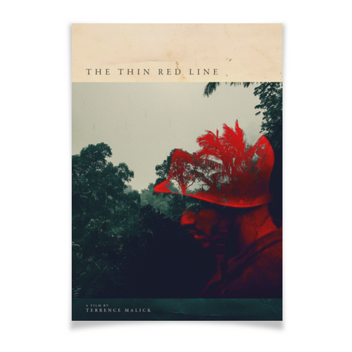 Заказать плакат в Москве. Плакат A3(29.7x42) Тонкая красная линия / The Thin Red Line от kino.printio.ru - готовые дизайны и нанесение принтов.