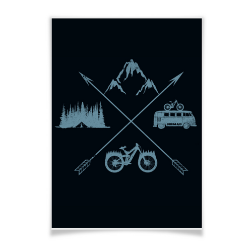 Заказать плакат в Москве. Плакат A3(29.7x42) МТБ (MTB) Байки и Райдеры от Илья Данилов - готовые дизайны и нанесение принтов.
