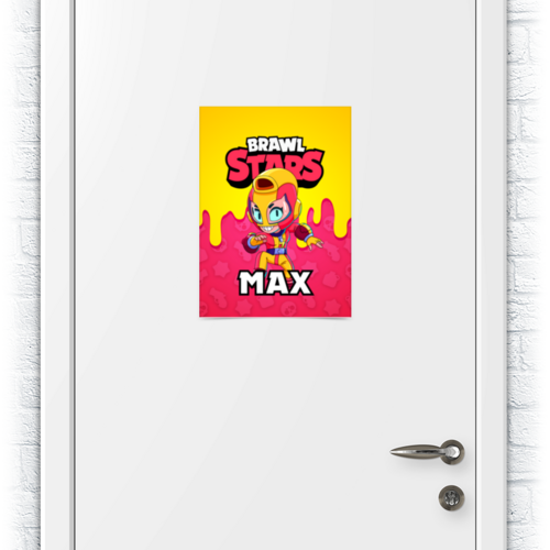 Заказать плакат в Москве. Плакат A3(29.7x42) BRAWL STARS MAX от geekbox - готовые дизайны и нанесение принтов.