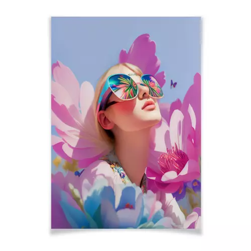 Заказать плакат в Москве. Плакат A3(29.7x42) Fashion девушка (2) от eszadesign - готовые дизайны и нанесение принтов.