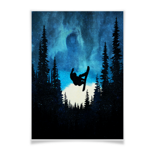 Заказать плакат в Москве. Плакат A3(29.7x42) Сноуборд от oneredfoxstore@gmail.com - готовые дизайны и нанесение принтов.