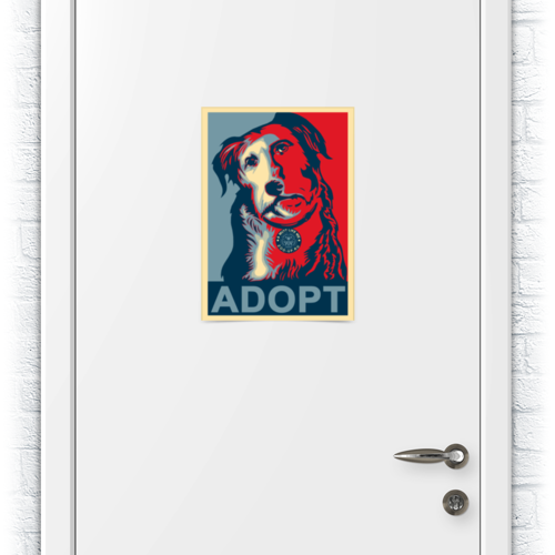 Заказать плакат в Москве. Плакат A3(29.7x42) «Adopt a dog!» от Andy Quarry - готовые дизайны и нанесение принтов.