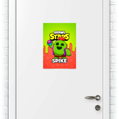 Заказать плакат в Москве. Плакат A3(29.7x42) BRAWL STARS SPIKE от geekbox - готовые дизайны и нанесение принтов.