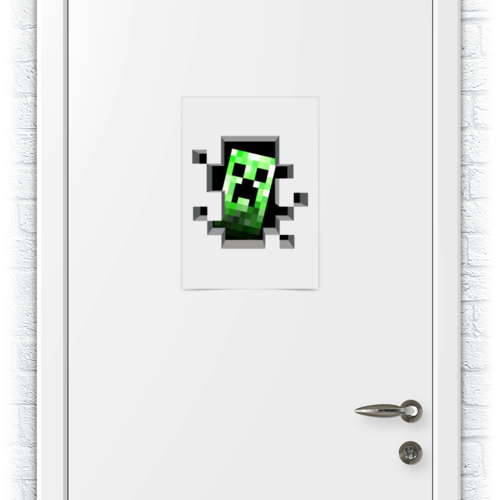 Заказать плакат в Москве. Плакат A3(29.7x42) Крипер. Майнкрафт от geekbox - готовые дизайны и нанесение принтов.