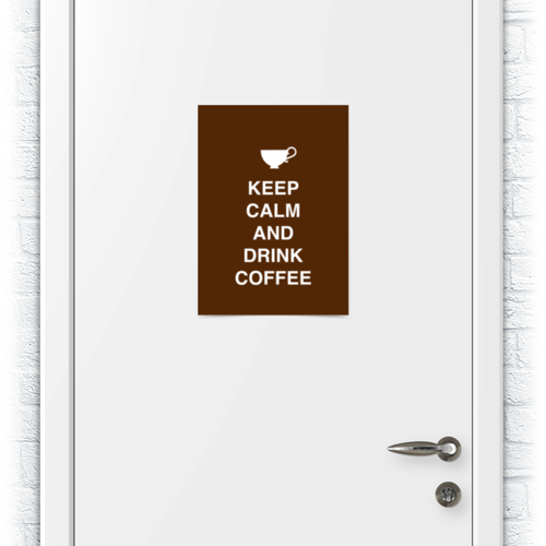 Заказать плакат в Москве. Плакат A3(29.7x42) Keep calm and drink coffee от zen4@bk.ru - готовые дизайны и нанесение принтов.