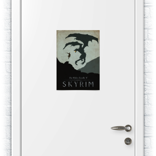 Заказать плакат в Москве. Плакат A3(29.7x42) Skyrim от galaxy secret - готовые дизайны и нанесение принтов.