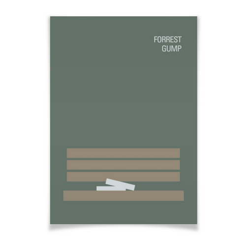 Заказать плакат в Москве. Плакат A3(29.7x42) Форрест Гамп / Forrest Gump от kino.printio.ru - готовые дизайны и нанесение принтов.