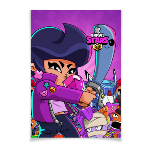 Заказать плакат в Москве. Плакат A3(29.7x42) BRAWL STARS BIBI от geekbox - готовые дизайны и нанесение принтов.