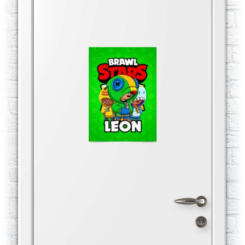 Заказать плакат в Москве. Плакат A3(29.7x42) BRAWL STARS LEON от geekbox - готовые дизайны и нанесение принтов.