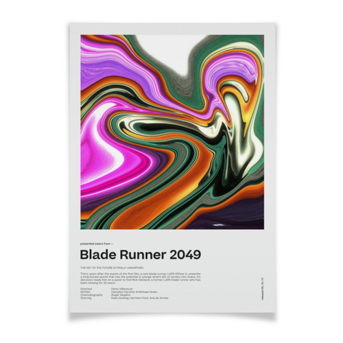 Заказать плакат в Москве. Плакат A3(29.7x42) Бегущий по лезвию 2049 / Blade Runner 2049 от kino.printio.ru - готовые дизайны и нанесение принтов.