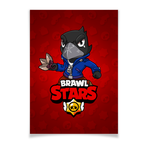 Заказать плакат в Москве. Плакат A3(29.7x42) BRAWL STARS CROW от geekbox - готовые дизайны и нанесение принтов.