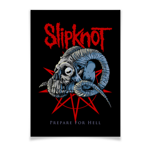 Заказать плакат в Москве. Плакат A3(29.7x42) Slipknot от geekbox - готовые дизайны и нанесение принтов.