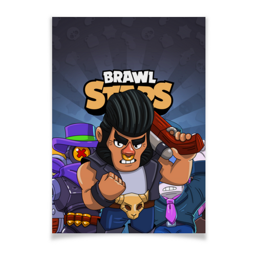 Заказать плакат в Москве. Плакат A3(29.7x42) BRAWL STARS BULL от geekbox - готовые дизайны и нанесение принтов.