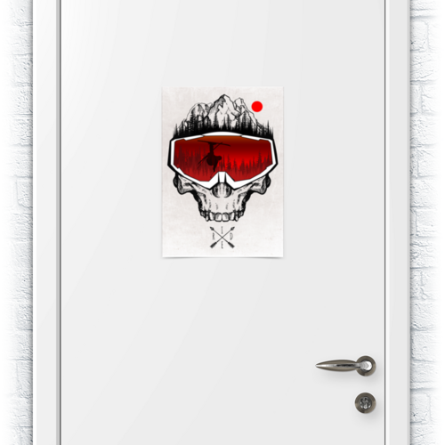 Заказать плакат в Москве. Плакат A3(29.7x42) Лыжи, фрирайд и горы от oneredfoxstore@gmail.com - готовые дизайны и нанесение принтов.