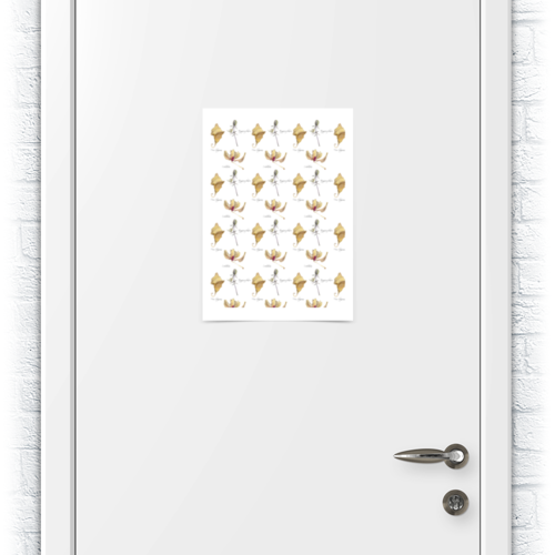 Заказать плакат в Москве. Плакат A3(29.7x42) орхидея лист и колючка от okonit - готовые дизайны и нанесение принтов.