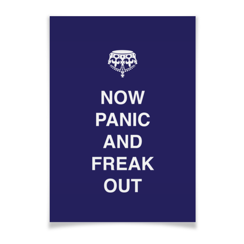 Заказать плакат в Москве. Плакат A3(29.7x42) Now panic and freak out от zen4@bk.ru - готовые дизайны и нанесение принтов.