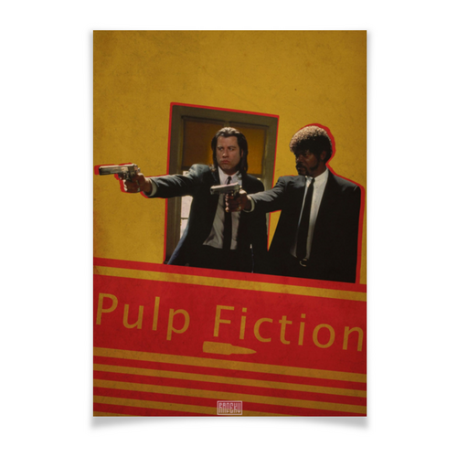 Заказать плакат в Москве. Плакат A3(29.7x42) Криминальное чтиво / Pulp Fiction от kino.printio.ru - готовые дизайны и нанесение принтов.