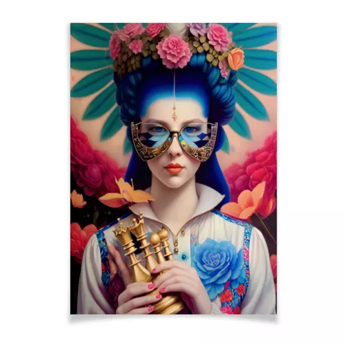 Заказать плакат в Москве. Плакат A3(29.7x42) Fashion девушка (3) от eszadesign - готовые дизайны и нанесение принтов.