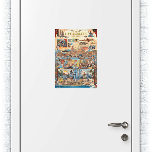 Заказать плакат в Москве. Плакат A3(29.7x42) Водная жизнь / The Life Aquatic with Steve Zissou от kino.printio.ru - готовые дизайны и нанесение принтов.