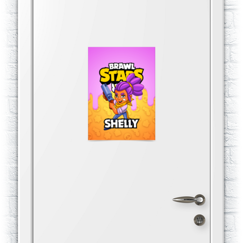 Заказать плакат в Москве. Плакат A3(29.7x42) BRAWL STARS SHELLY от geekbox - готовые дизайны и нанесение принтов.