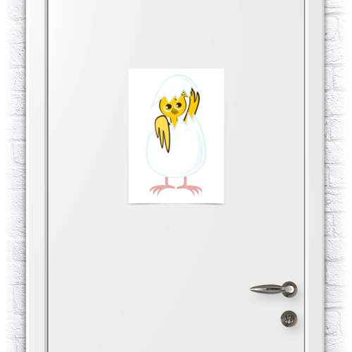 Заказать плакат в Москве. Плакат A3(29.7x42) желтый новорожденный цыпленок от p_i_r_a_n_y_a  - готовые дизайны и нанесение принтов.