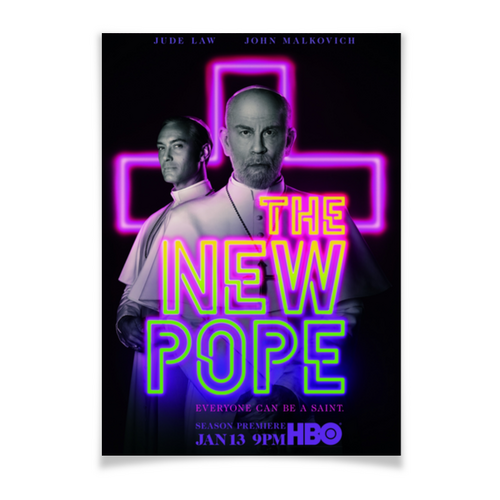 Заказать плакат в Москве. Плакат A3(29.7x42) Новый Папа / The New Pope / Молодой Папа от kino.printio.ru - готовые дизайны и нанесение принтов.