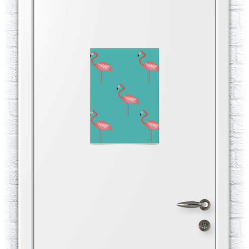 Заказать плакат в Москве. Плакат A3(29.7x42) Фламинго от stewlov - готовые дизайны и нанесение принтов.