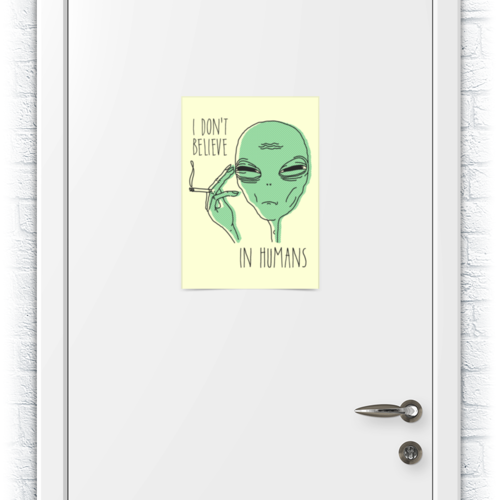 Заказать плакат в Москве. Плакат A3(29.7x42) Инопланетянин от geekbox - готовые дизайны и нанесение принтов.