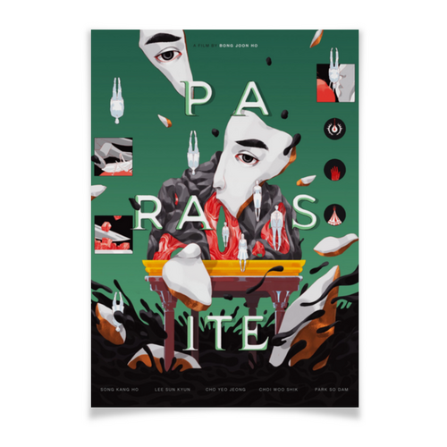 Заказать плакат в Москве. Плакат A3(29.7x42) Паразиты / Parasite от kino.printio.ru - готовые дизайны и нанесение принтов.
