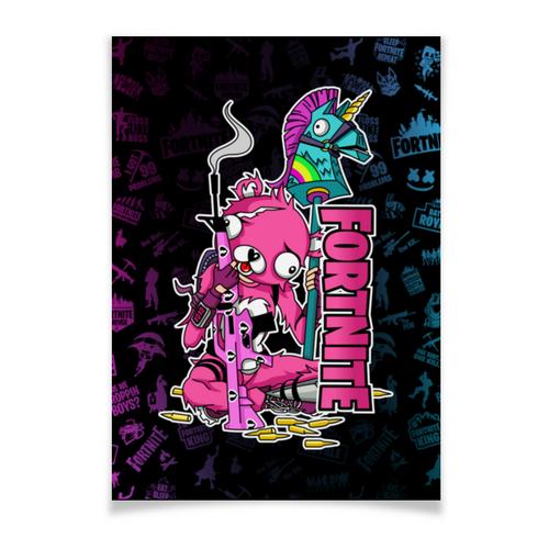 Заказать плакат в Москве. Плакат A3(29.7x42) Fortnite, Cuddle Team Leader от geekbox - готовые дизайны и нанесение принтов.