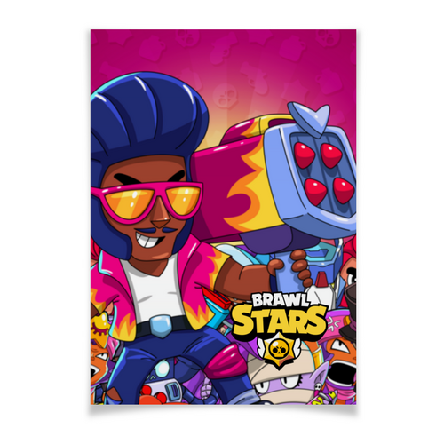 Заказать плакат в Москве. Плакат A3(29.7x42) BRAWL STARS BROCK от geekbox - готовые дизайны и нанесение принтов.