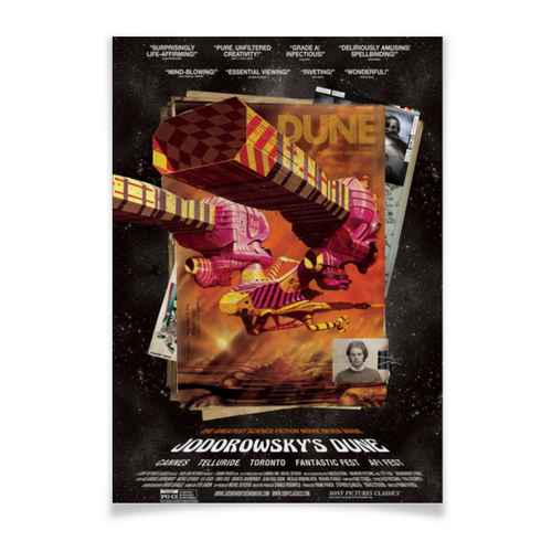 Заказать плакат в Москве. Плакат A3(29.7x42) «Дюна» Ходоровского / Jodorowsky's Dune от kino.printio.ru - готовые дизайны и нанесение принтов.