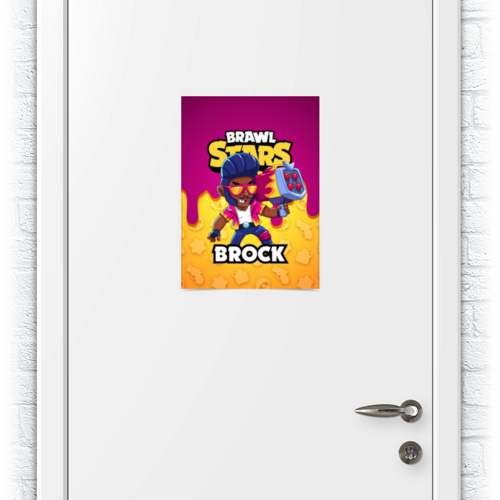 Заказать плакат в Москве. Плакат A3(29.7x42) BRAWL STARS BROCK от geekbox - готовые дизайны и нанесение принтов.