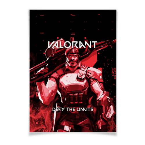 Заказать плакат в Москве. Плакат A3(29.7x42) VALORANT BRIMSTONE от geekbox - готовые дизайны и нанесение принтов.