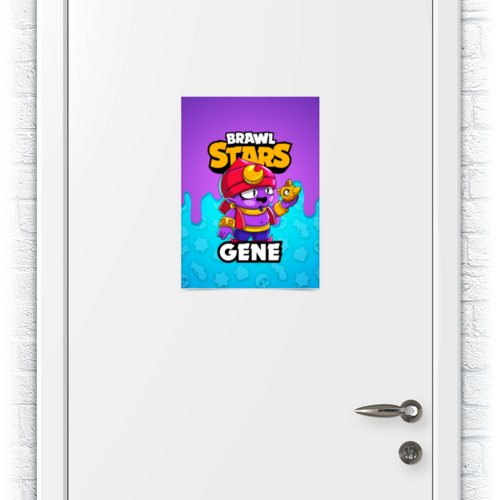 Заказать плакат в Москве. Плакат A3(29.7x42) BRAWL STARS GENE от geekbox - готовые дизайны и нанесение принтов.