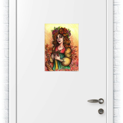 Заказать плакат в Москве. Плакат A3(29.7x42) Богиня Осени от VolchicaSing ART - готовые дизайны и нанесение принтов.