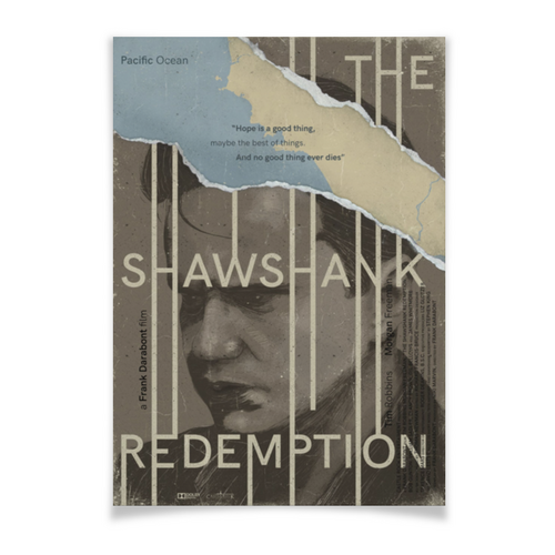 Заказать плакат в Москве. Плакат A3(29.7x42) Побег из Шоушенка / The Shawshank Redemption от kino.printio.ru - готовые дизайны и нанесение принтов.