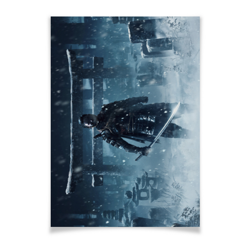 Заказать плакат в Москве. Плакат A3(29.7x42) Ghost of Tsushima (Дзин Сакай) от GeekFox  - готовые дизайны и нанесение принтов.